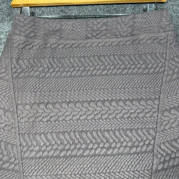 Prana Skirt Womens XS Pencil Purple Textured Stretch Knit Pull On Elastic Waist - Picture 6 of 6